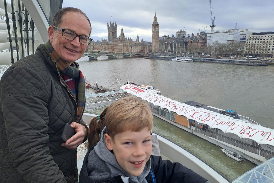 Stuart Butler, Head of Business Development, making memories with his family in London
